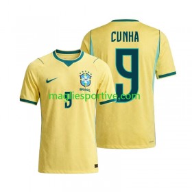 Completo Calcio Brasile Matheus Cunha 9 Divisa Prima Mondiali 2026